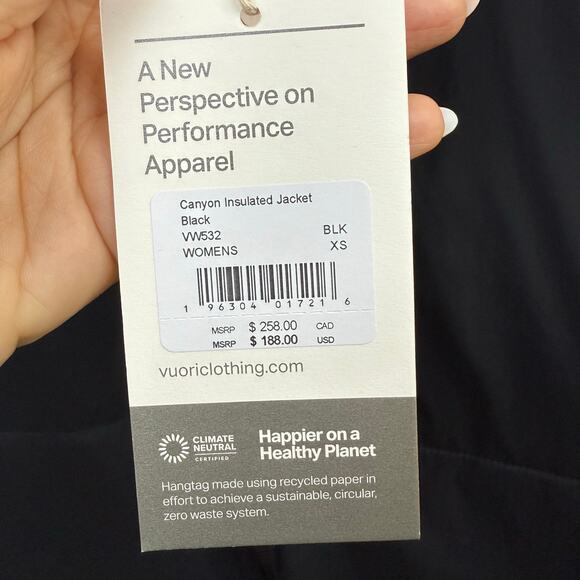 New VUORI Canyon Insulated Jacket XS - Picture 9 of 9